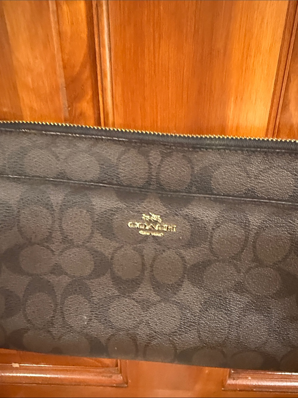 Coach Black Signature Crossbody with Gold Hardware - Picture 3 of 7